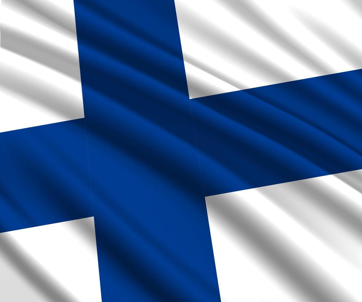 3d waving flag vector