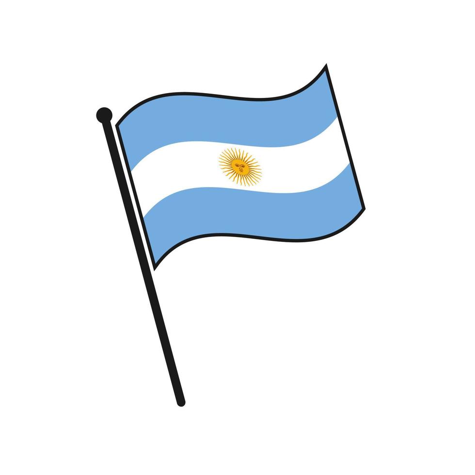 Simple flag isolated vector