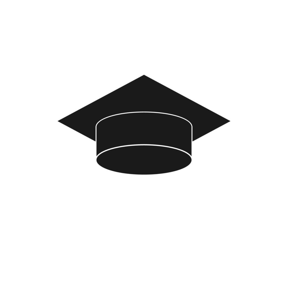 icono de gorra de graduado vector