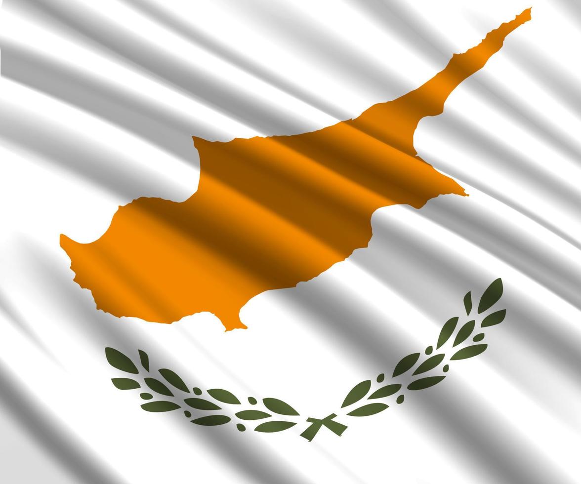 3d waving flag vector
