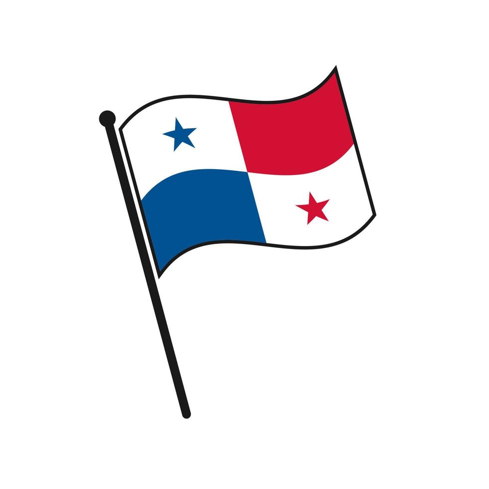 Simple flag isolated vector