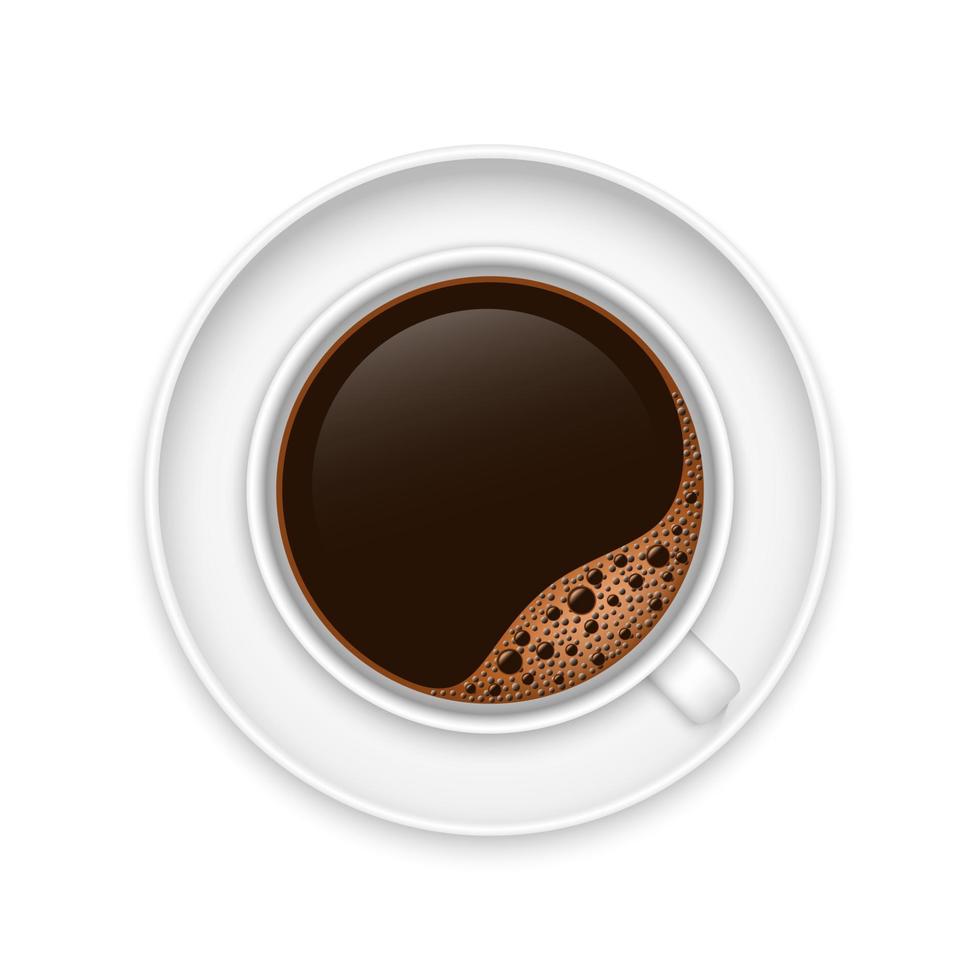 Realistic coffee cup vector