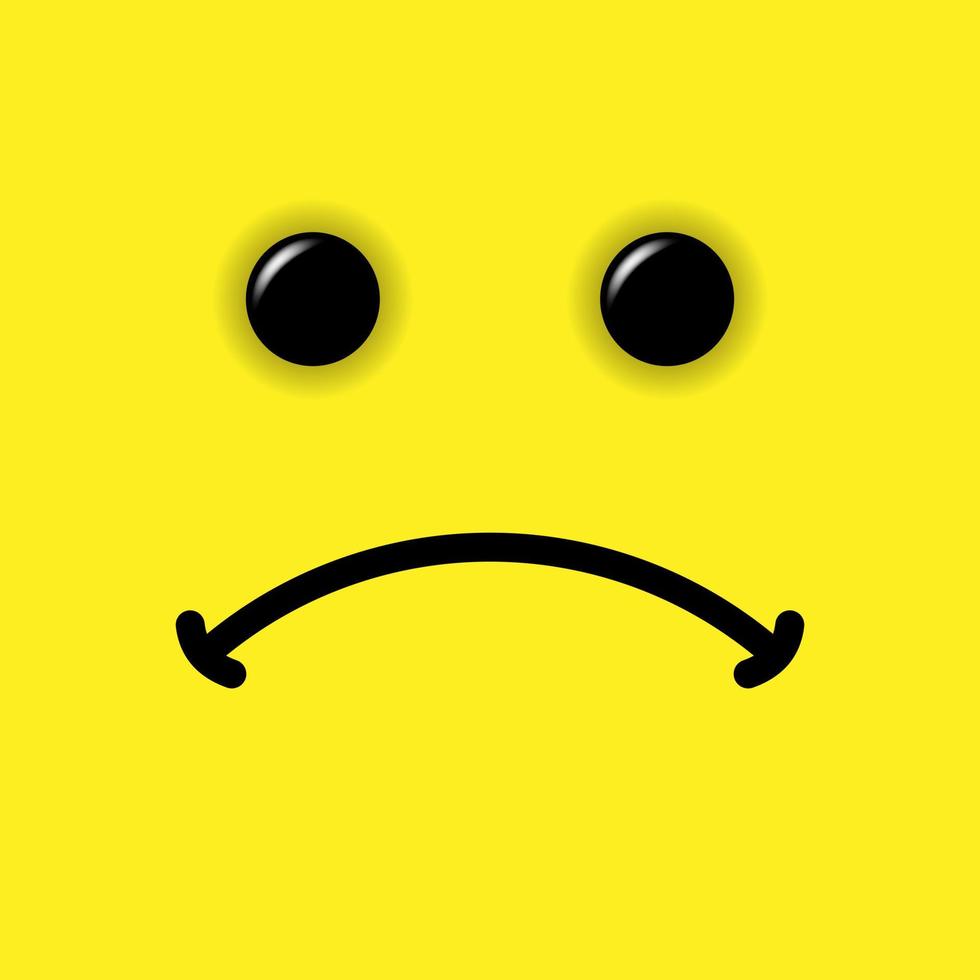 smile emoticon on yellow background vector