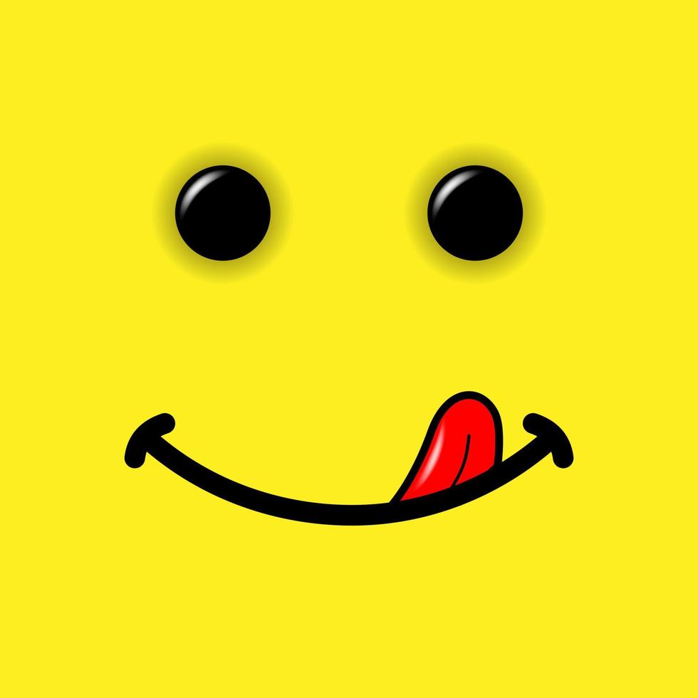 emoticono de sonrisa sobre fondo amarillo vector