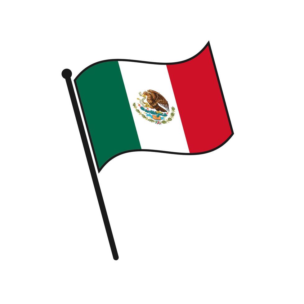 Simple flag isolated vector