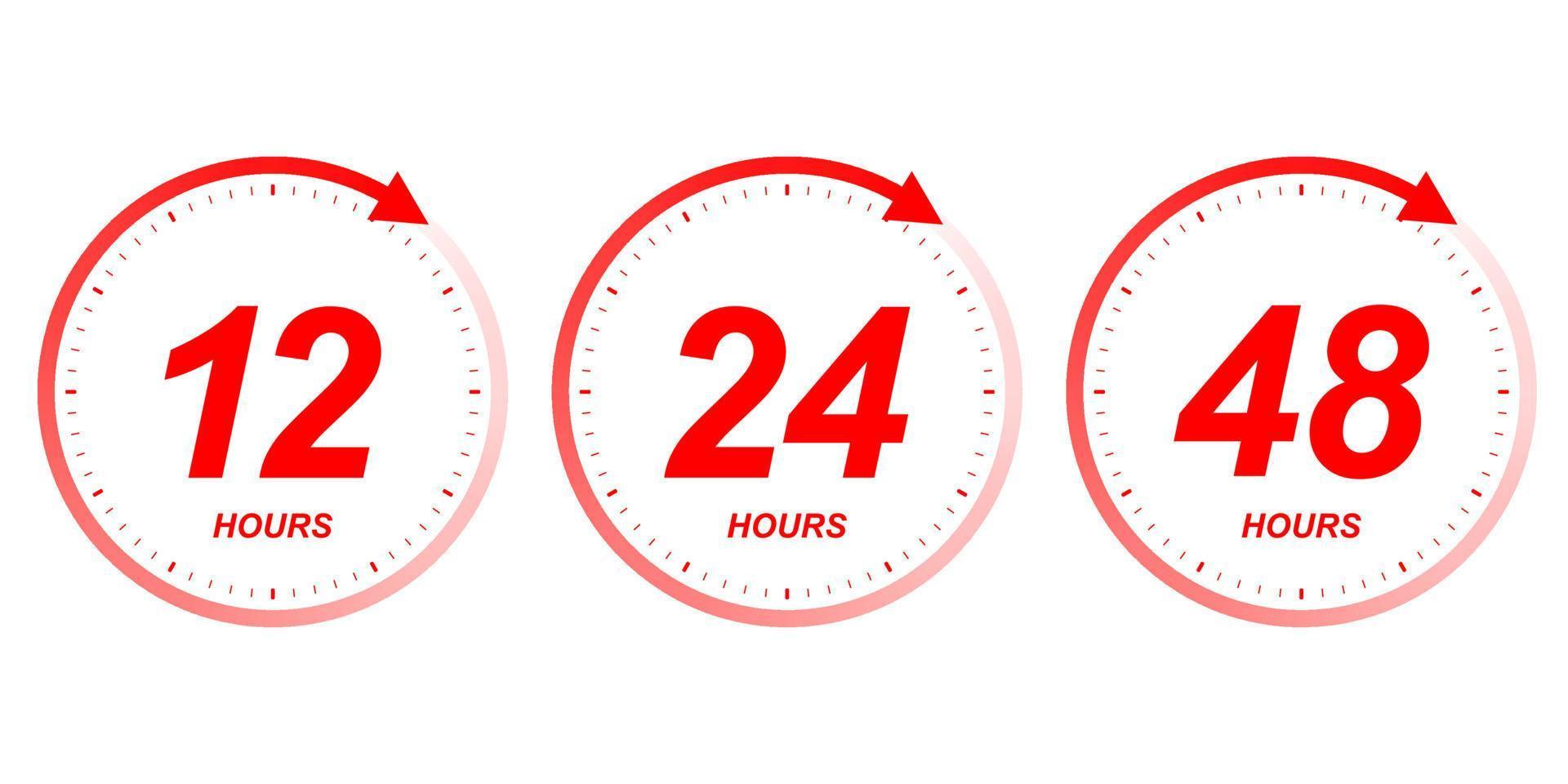 Hours clock arrow vector