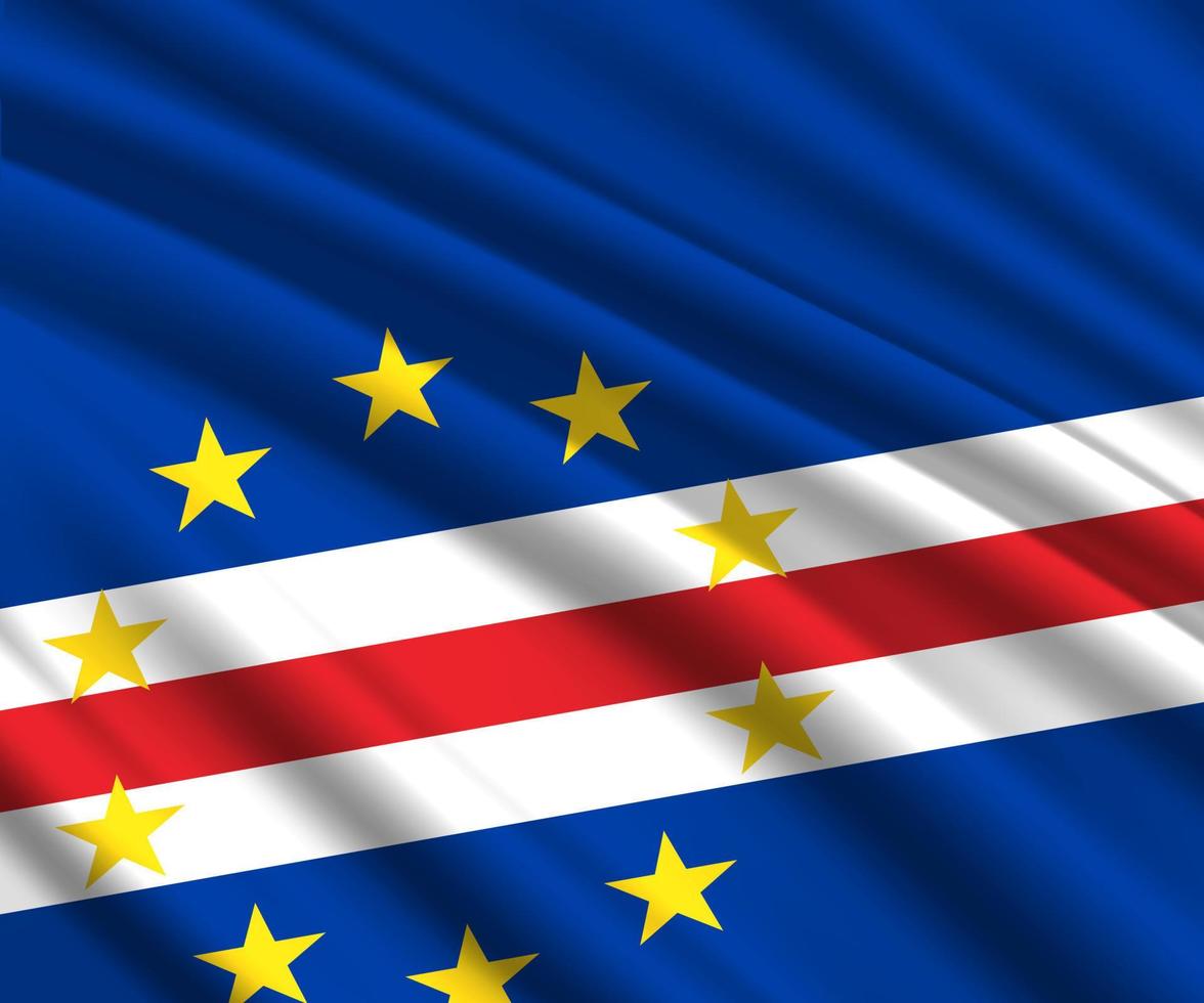 3d waving flag vector