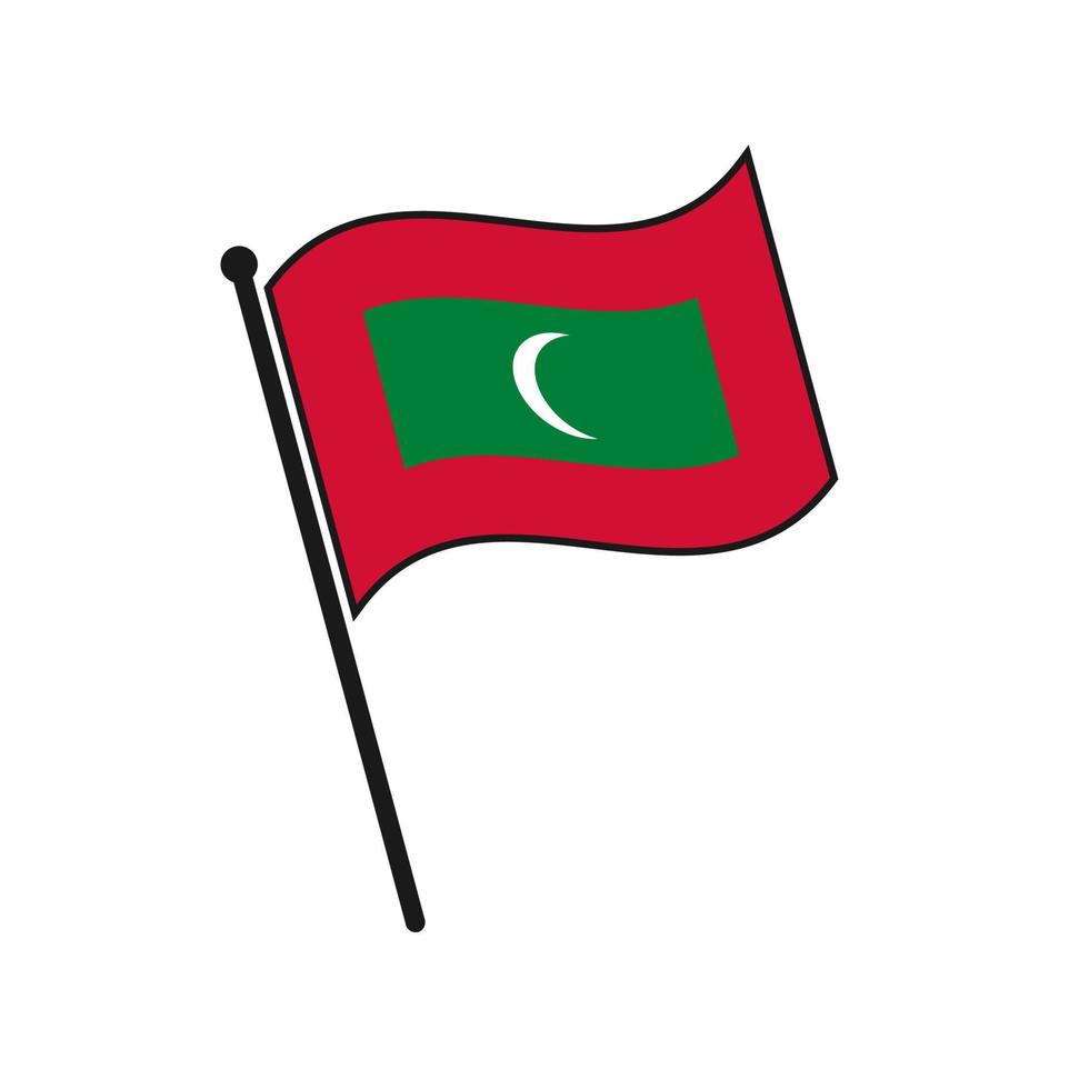 Simple flag isolated vector