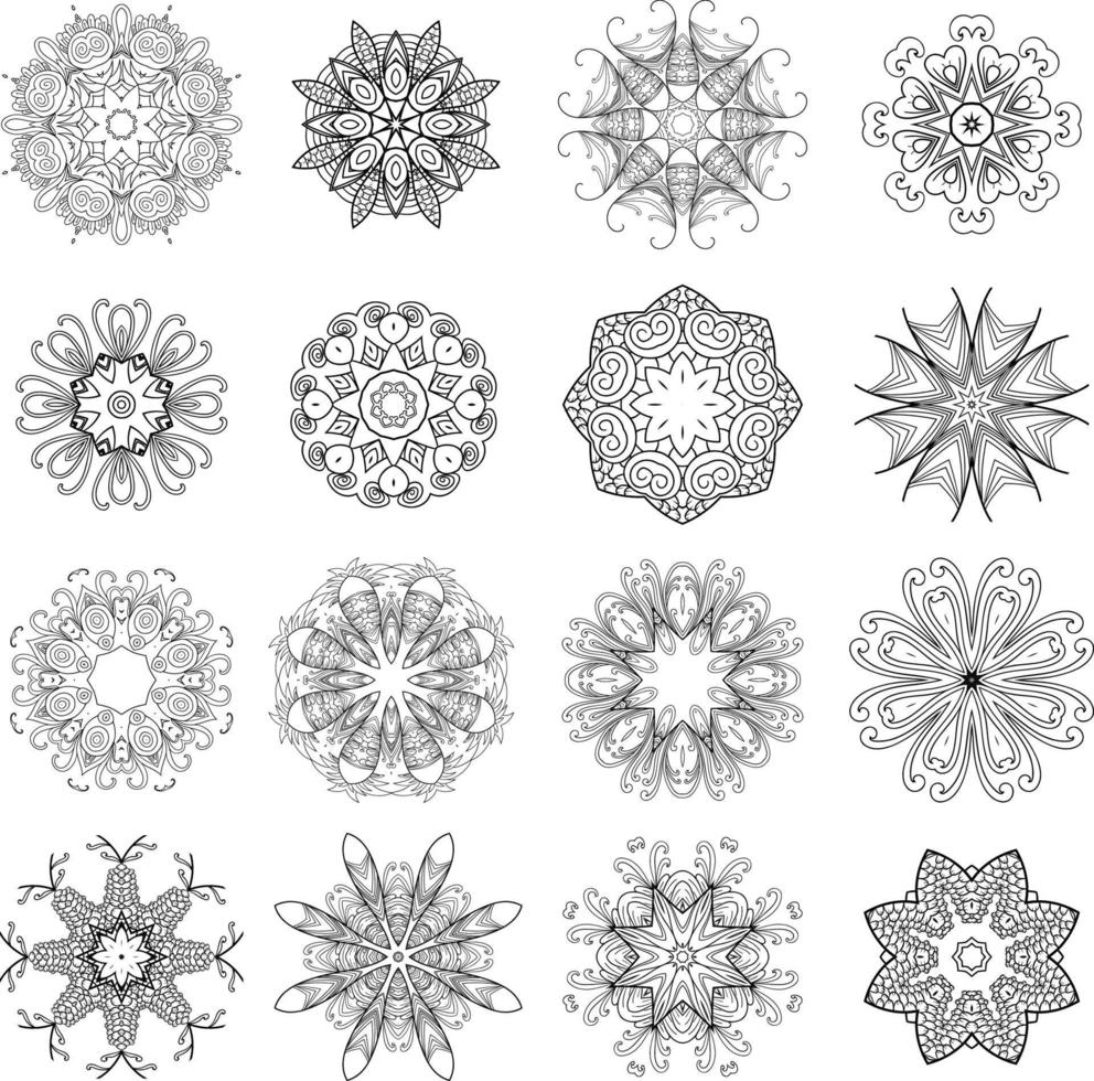 Set of snowflakes vector