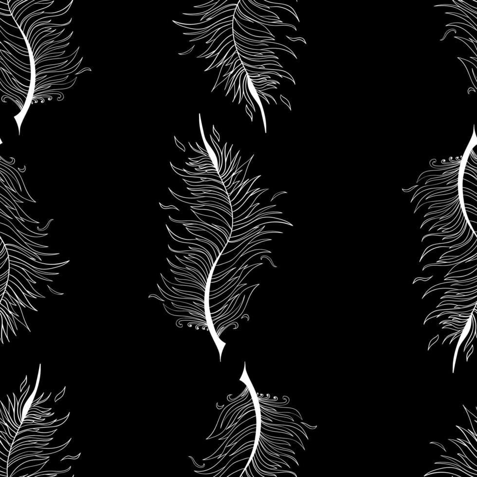 Seamless background with feather pattern vector