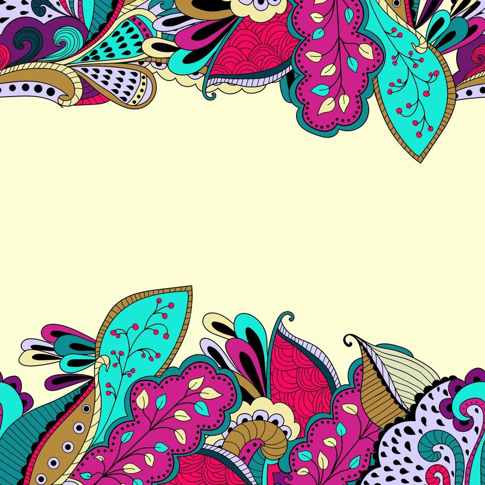 Seamless abstract background with flowers vector