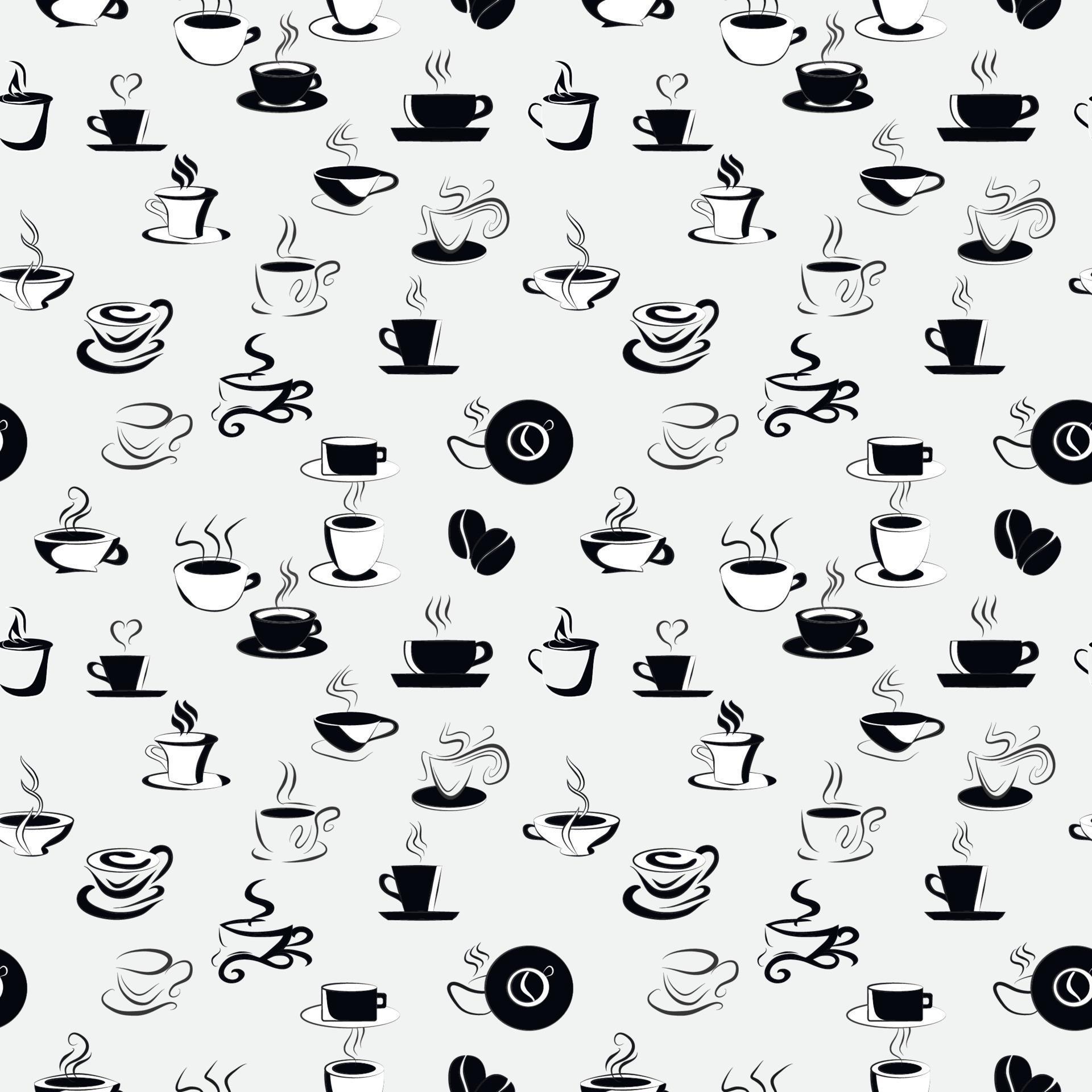 Seamless background with coffee pattern 7658444 Vector Art at Vecteezy
