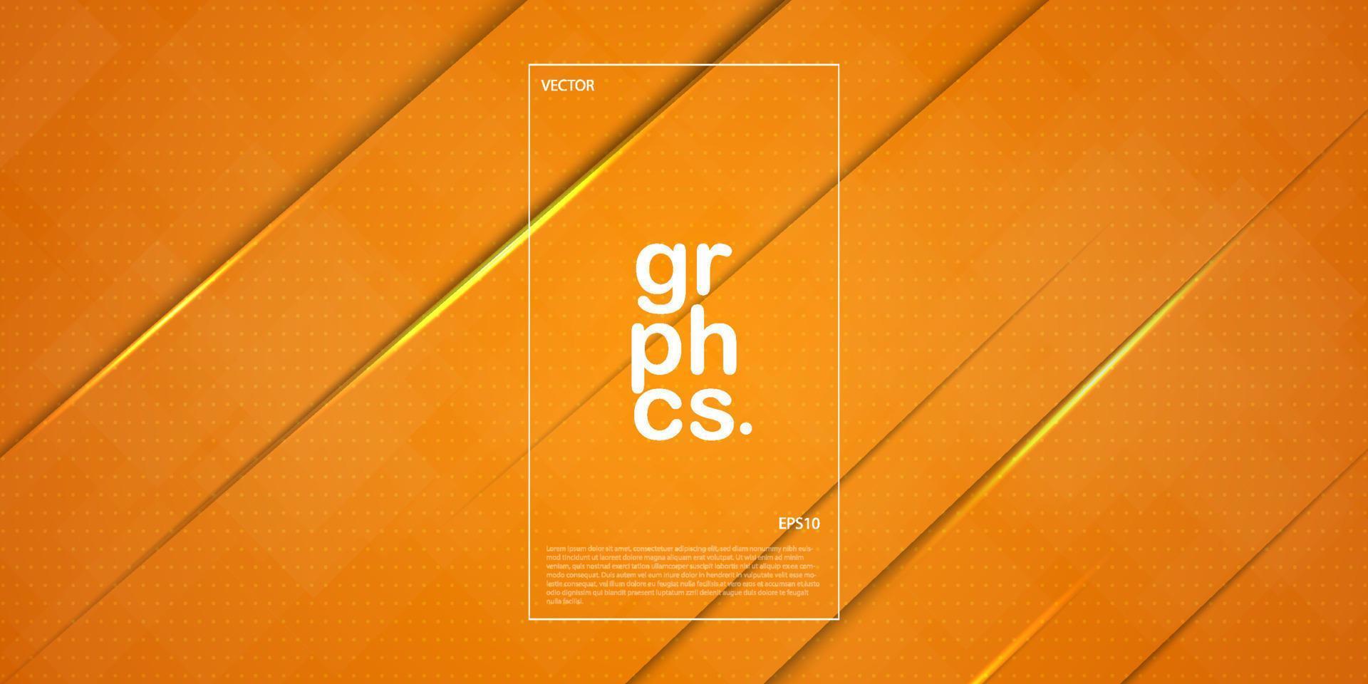 abstract orange background with shine and shadow. 3d look and cool design . illustration eps10 vector