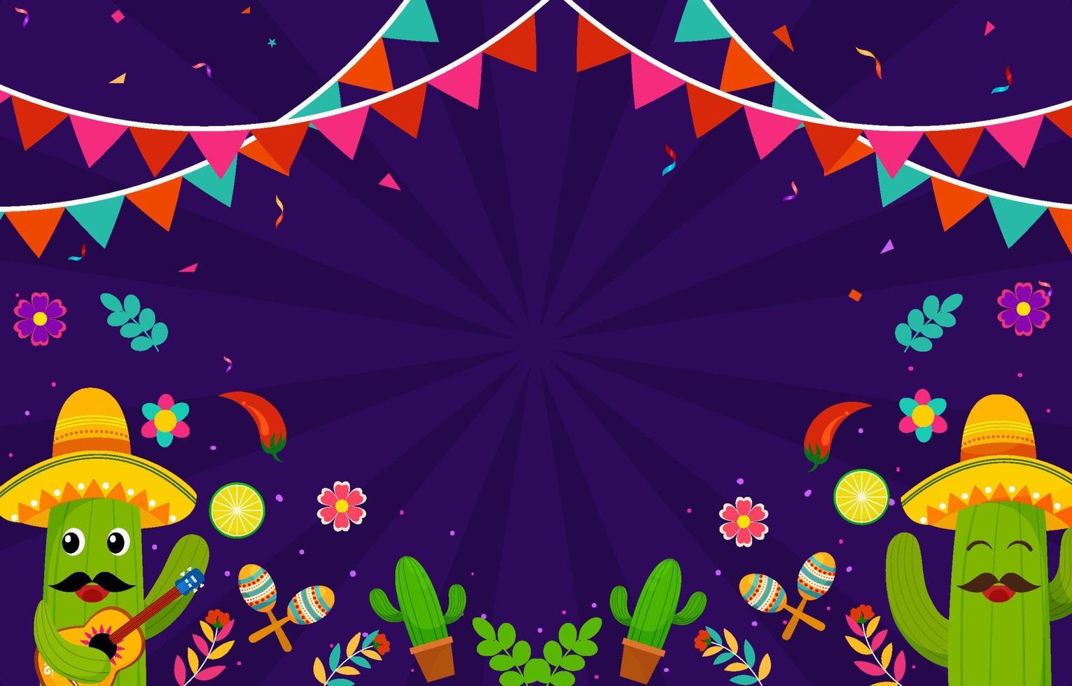 fondo de fiesta del cinco de mayo vector