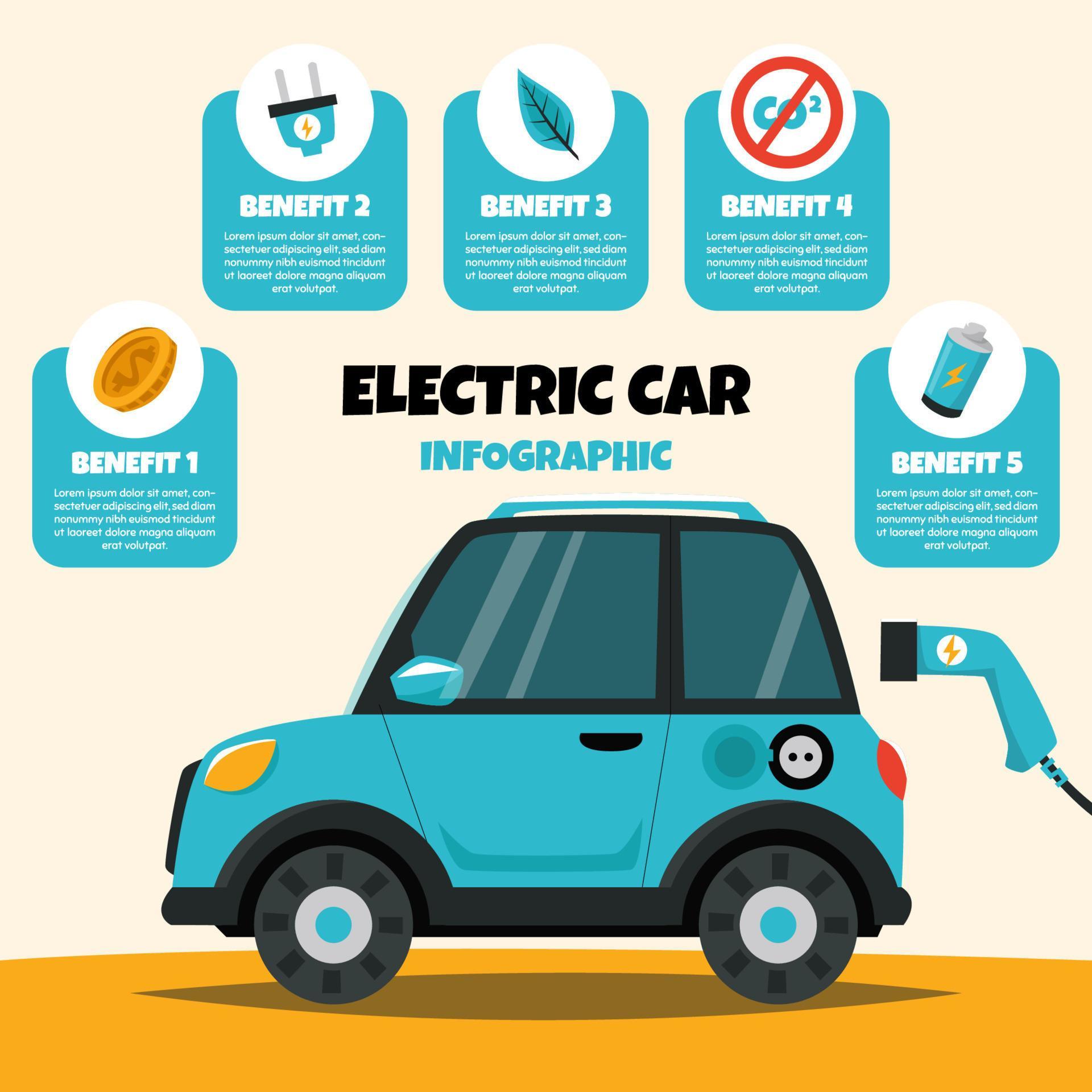 Electric Car Infographic 7659155 Vector Art at Vecteezy