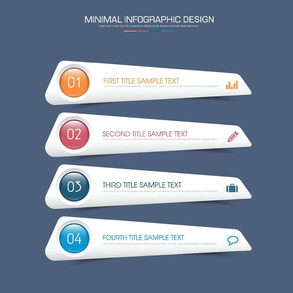 plantilla de infografía empresarial con icono, ilustración de diseño vectorial vector