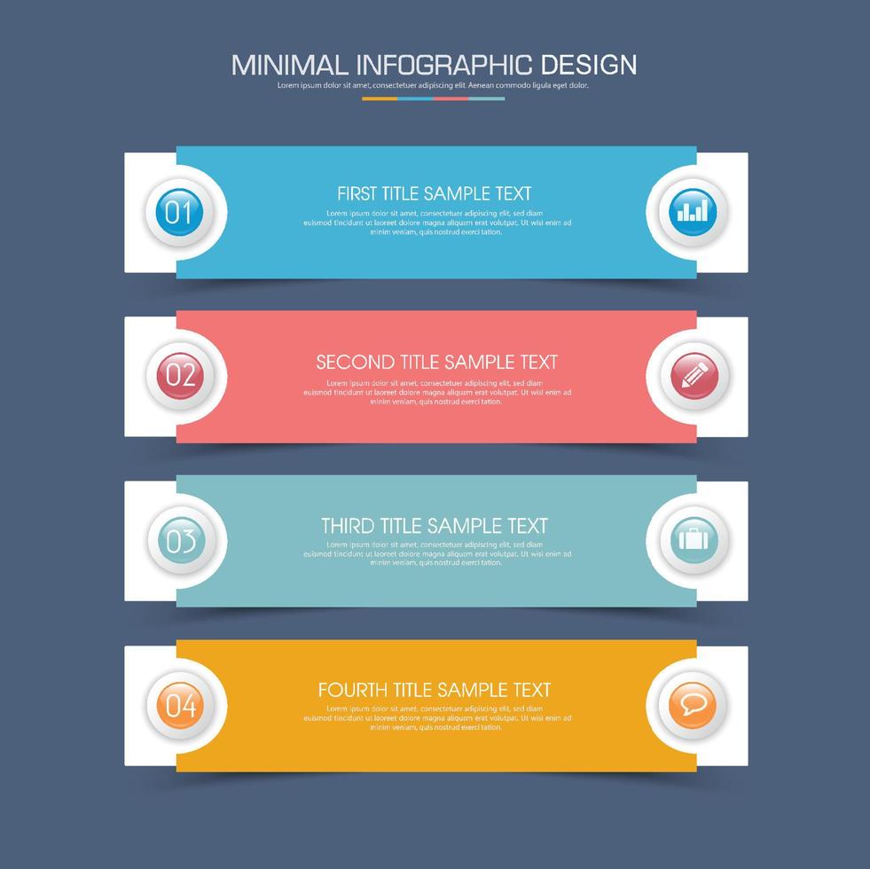 plantilla de infografía empresarial con icono, ilustración de diseño vectorial vector