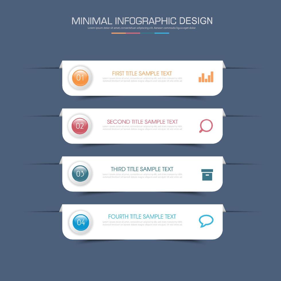 plantilla de infografía empresarial con icono, ilustración de diseño vectorial vector