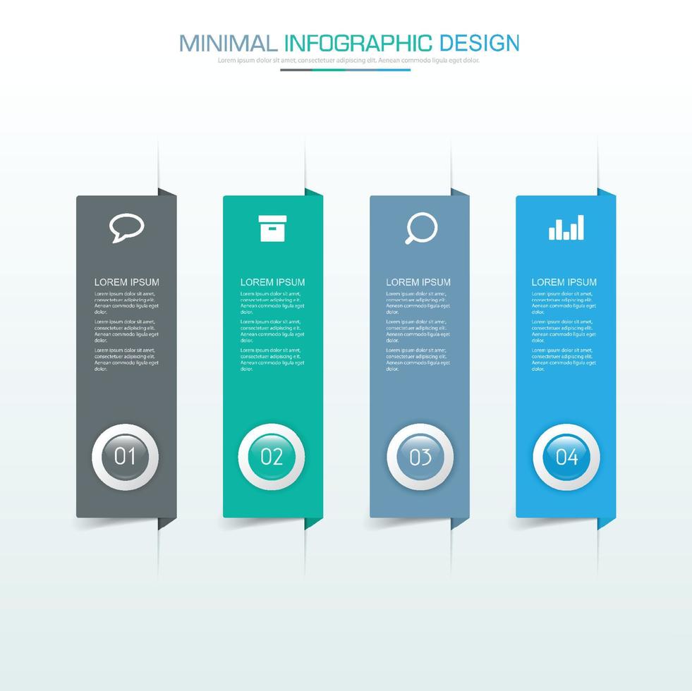 plantilla de infografía empresarial con icono, ilustración de diseño vectorial vector