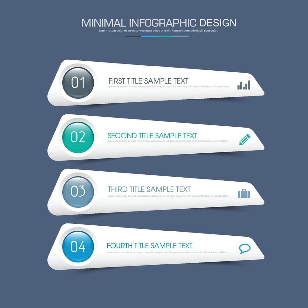 plantilla de infografía empresarial con icono, ilustración de diseño vectorial vector