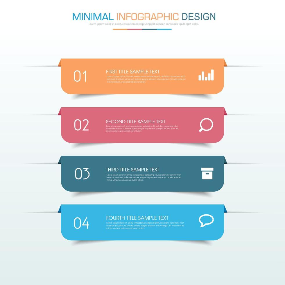 plantilla de infografía empresarial con icono, ilustración de diseño vectorial vector