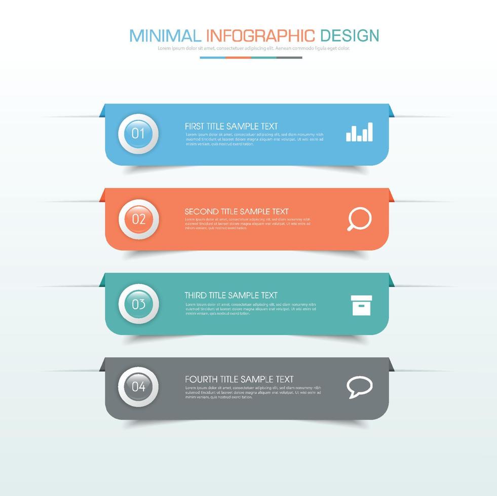 plantilla de infografía empresarial con icono, ilustración de diseño vectorial vector