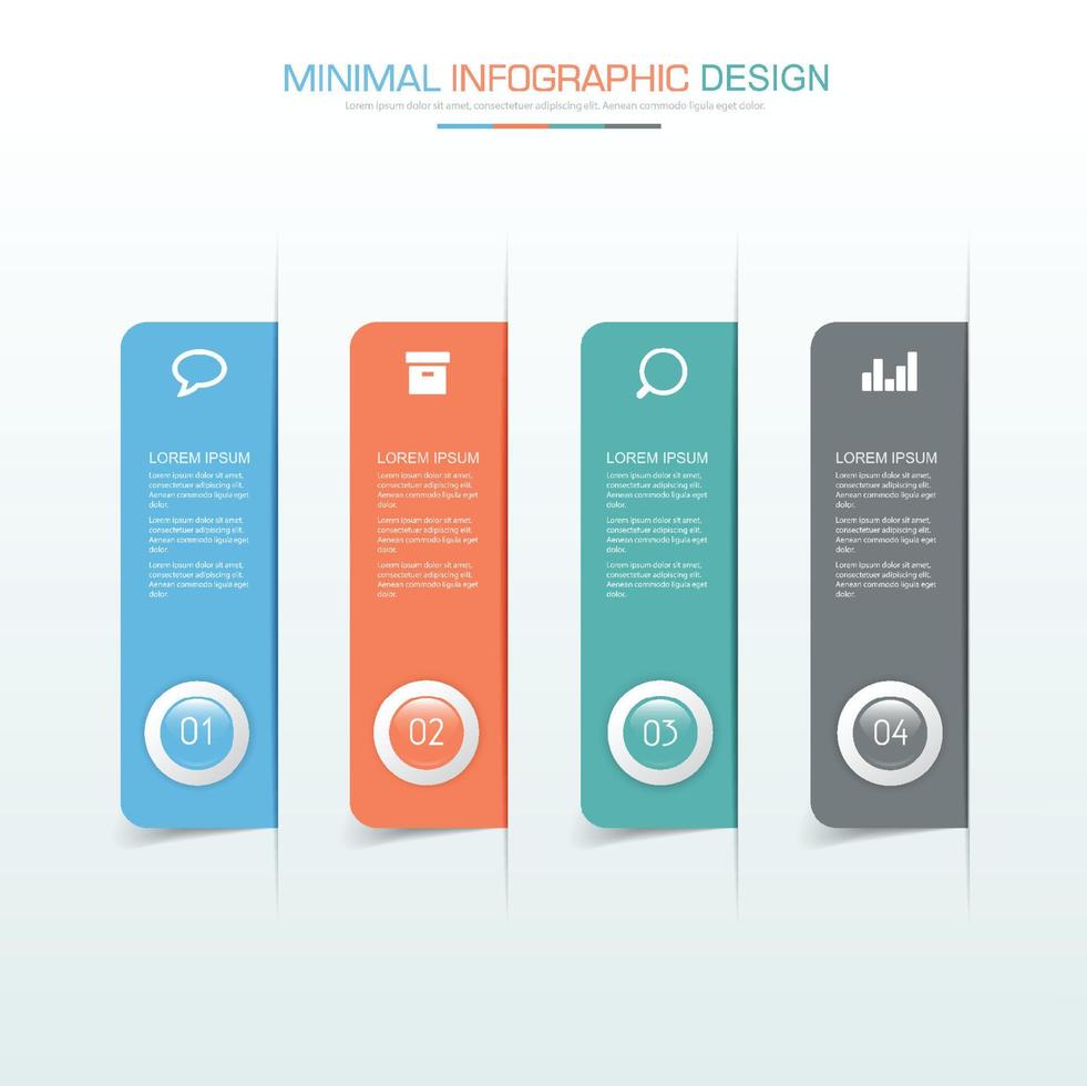 plantilla de infografía empresarial con icono, ilustraciones de diseño vectorial vector