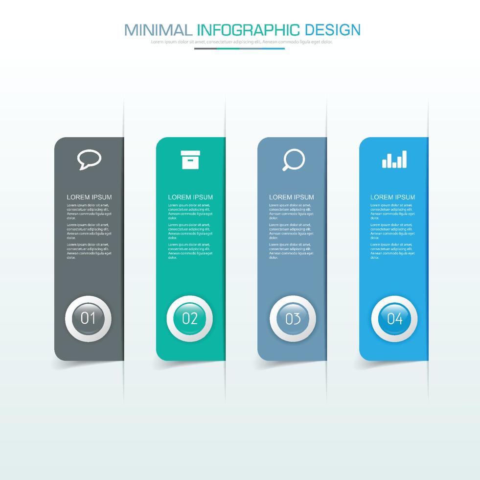 plantilla de infografía empresarial con icono, ilustraciones de diseño vectorial vector