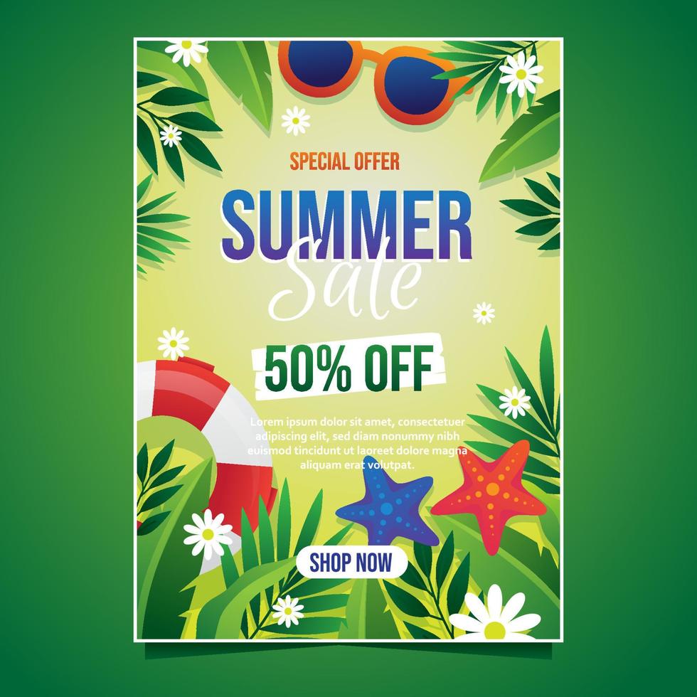 Summer Sale Poster vector