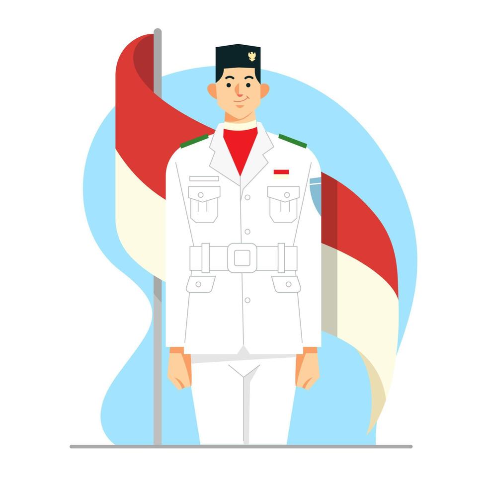 abanderado de indonesia vector