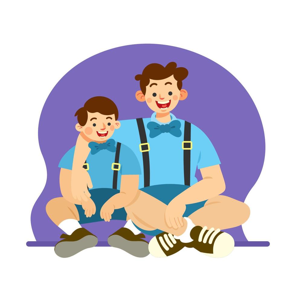 Characters of Brothers vector