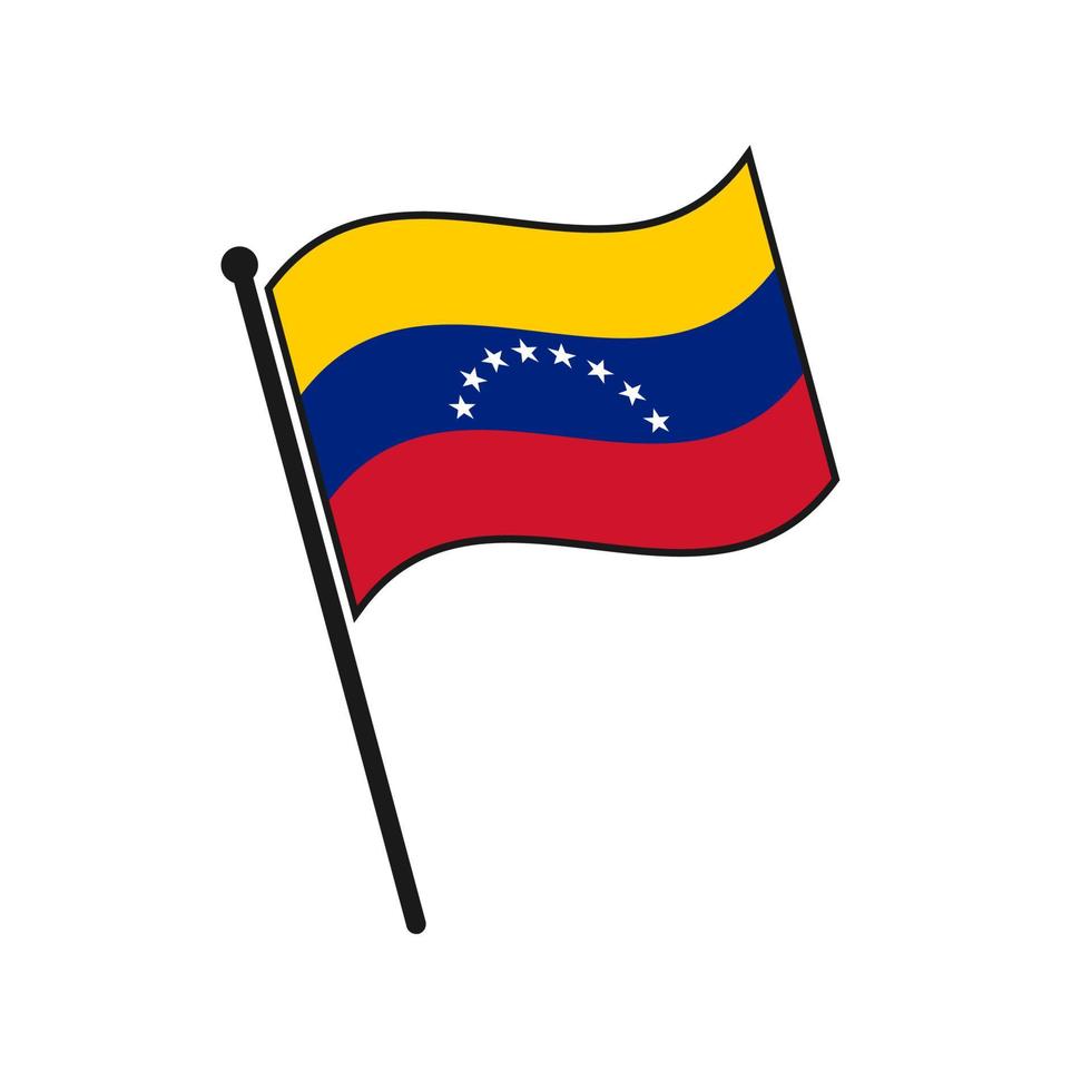 Simple flag isolated vector