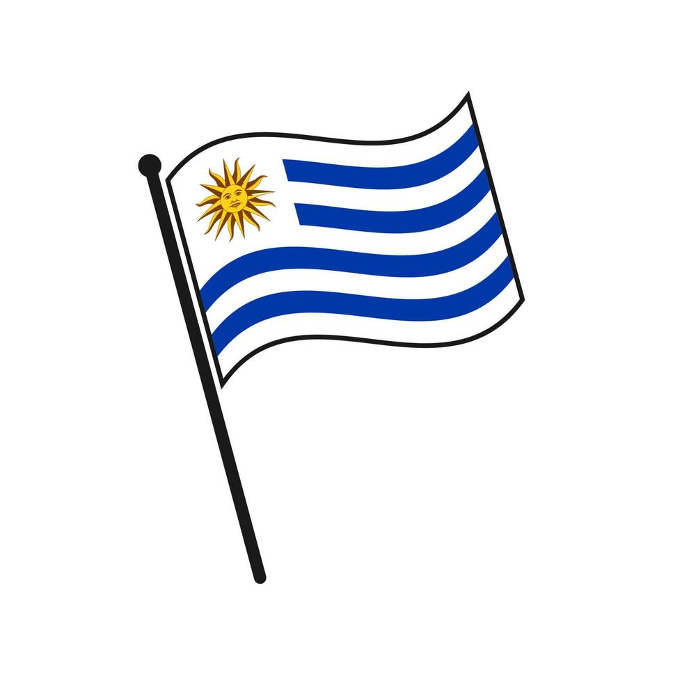 Simple flag isolated vector