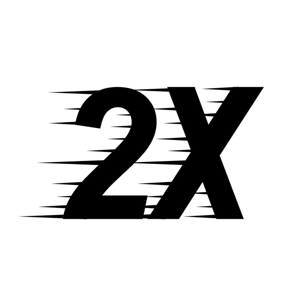 2x sign icon. vector
