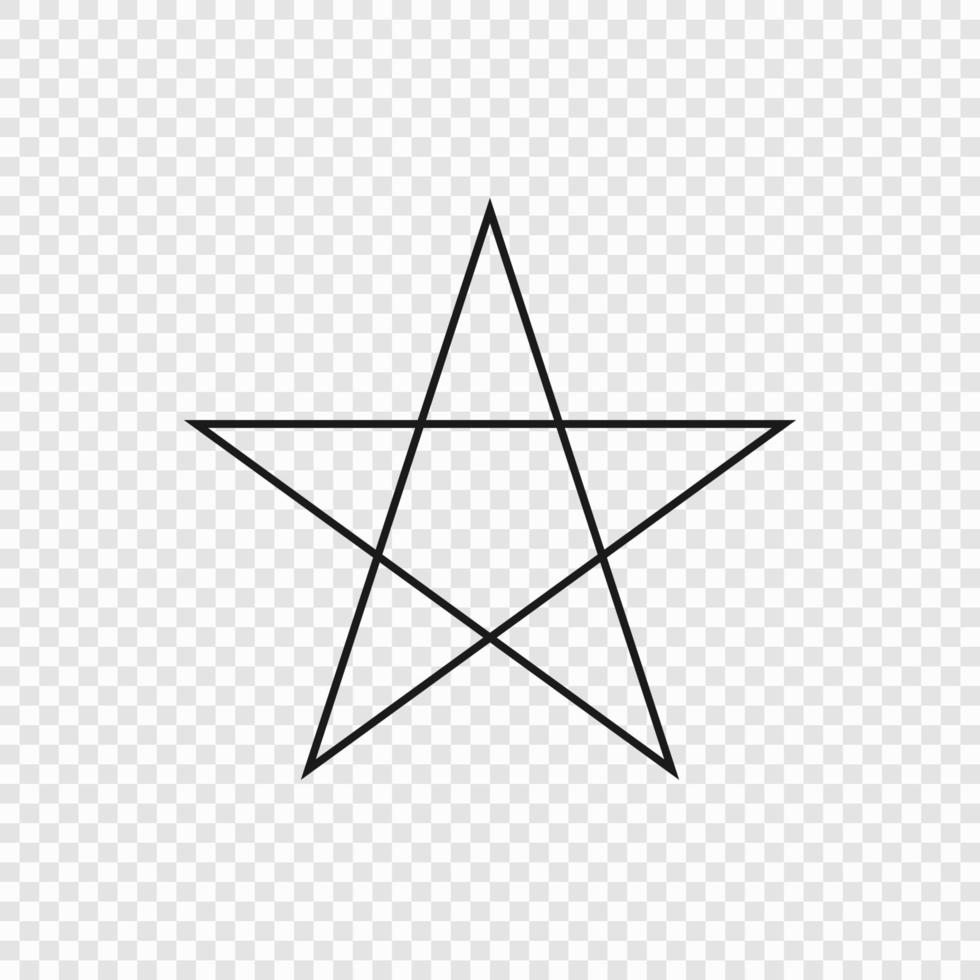 estrella clásica de 5 puntas vector