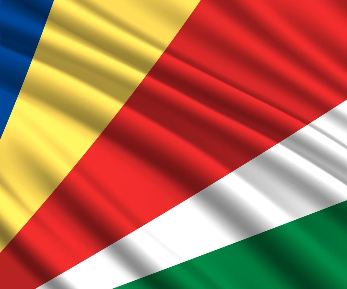 bandera ondeante 3d vector