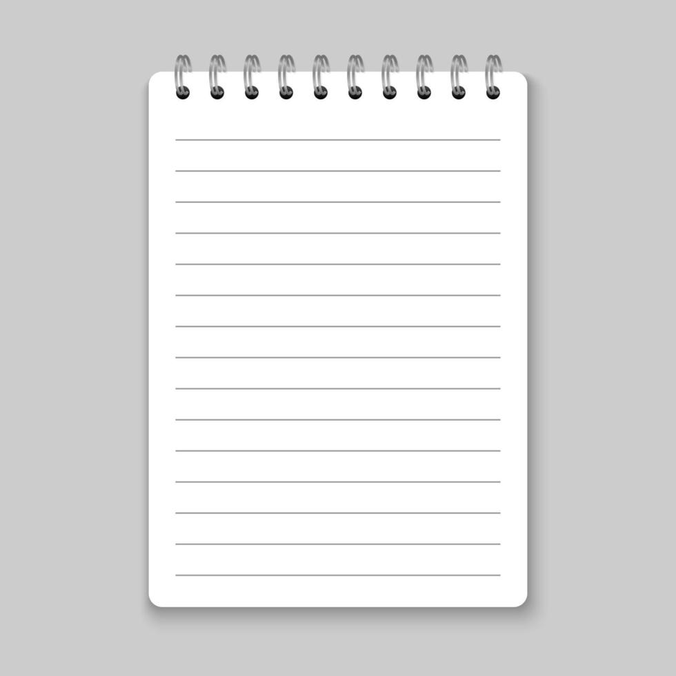 Realistic spiral notebook mockup vector