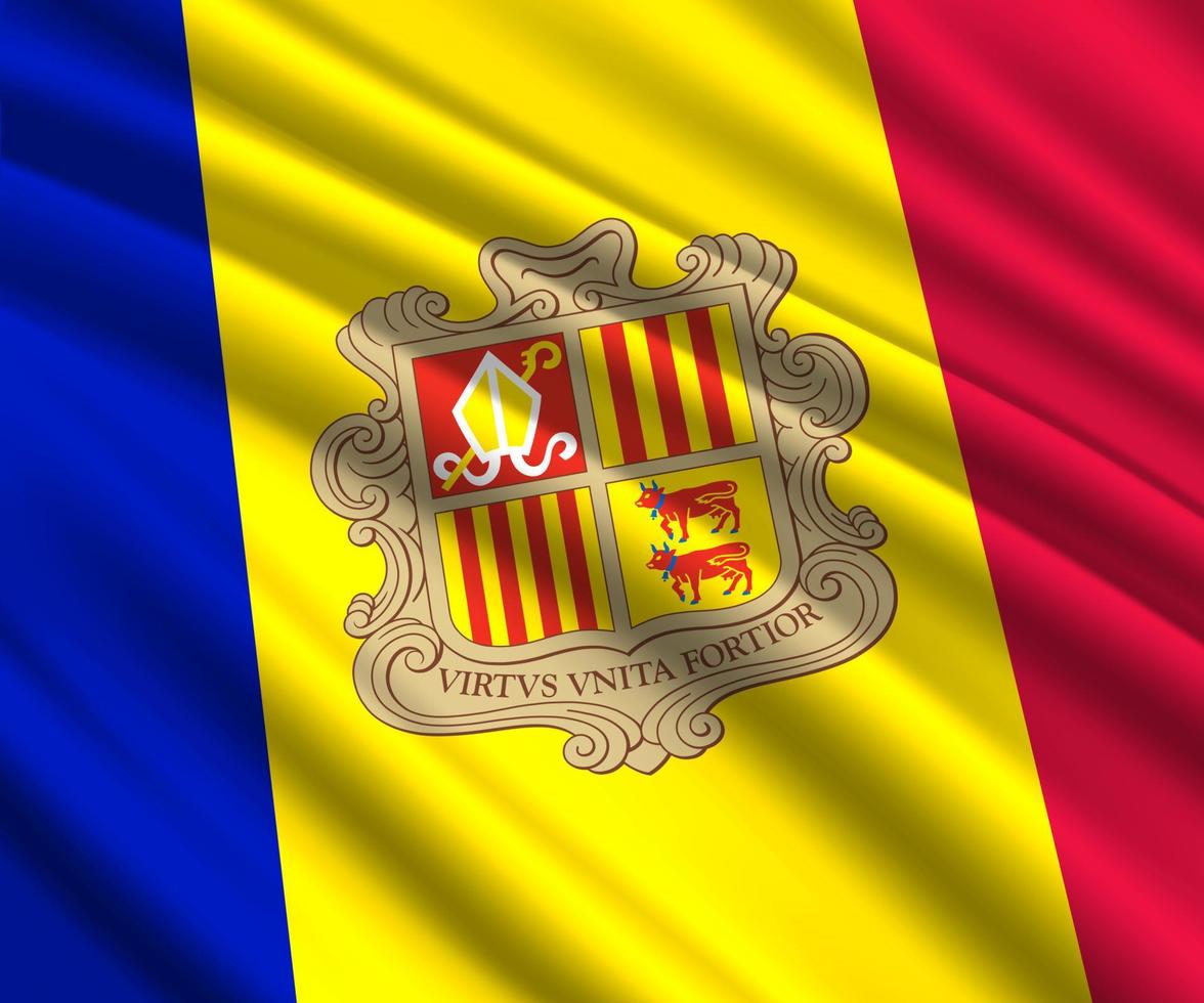 bandera ondeante 3d vector