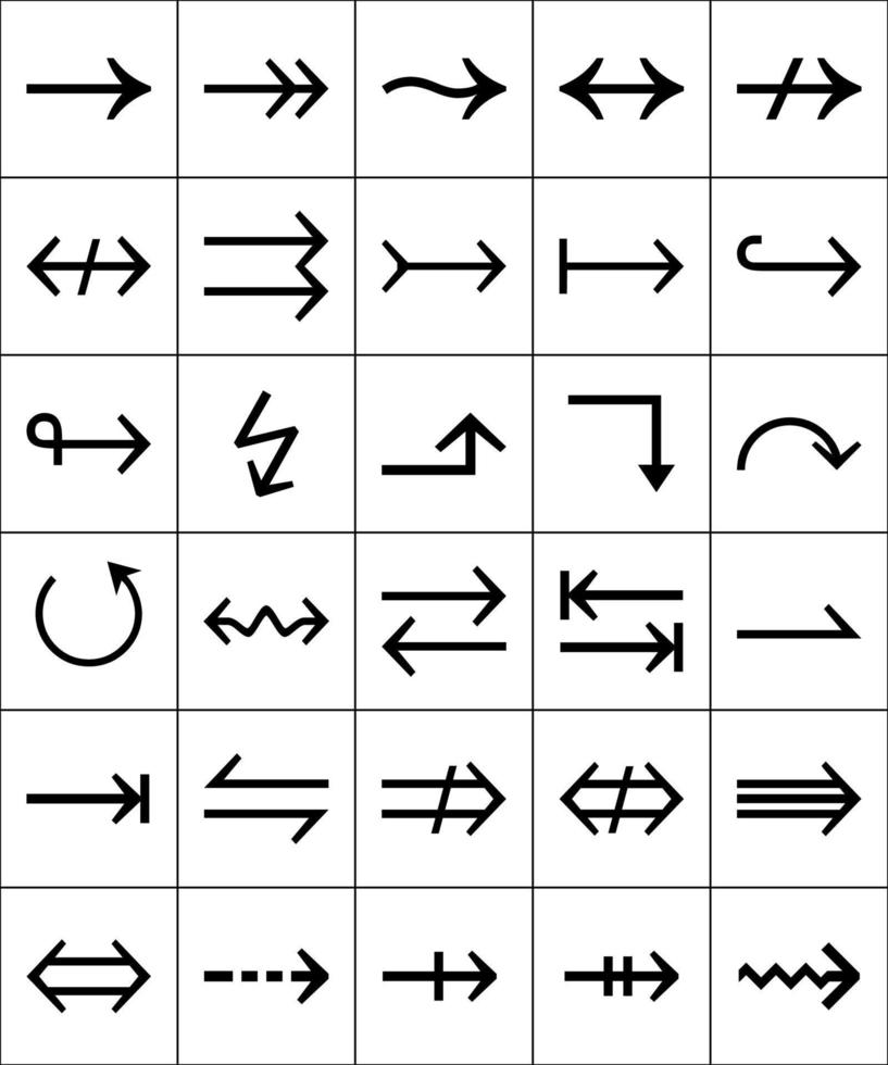 Arrows icon set vector