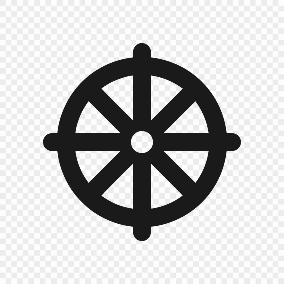 symbol of Buddhism isolated vector