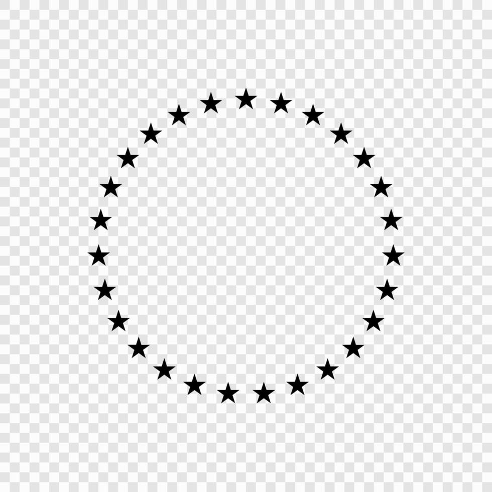 icono de estrellas en círculo vector