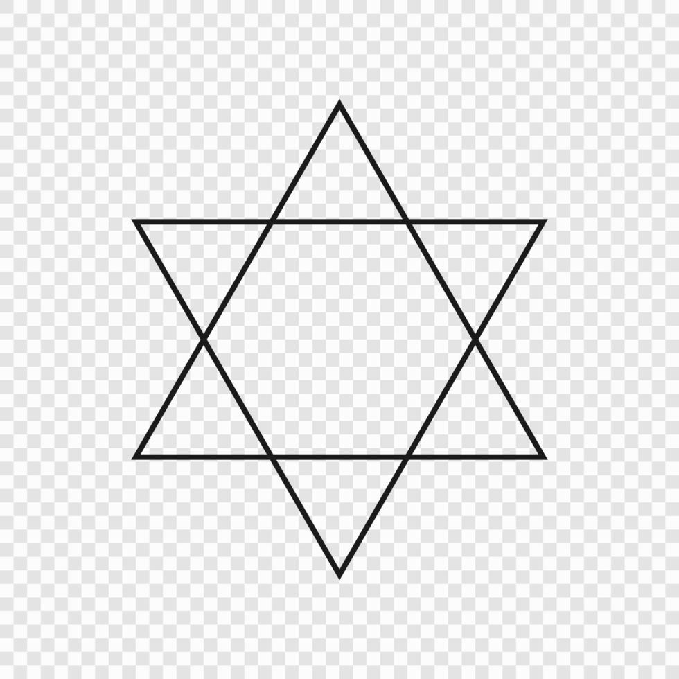 6 point classic star vector
