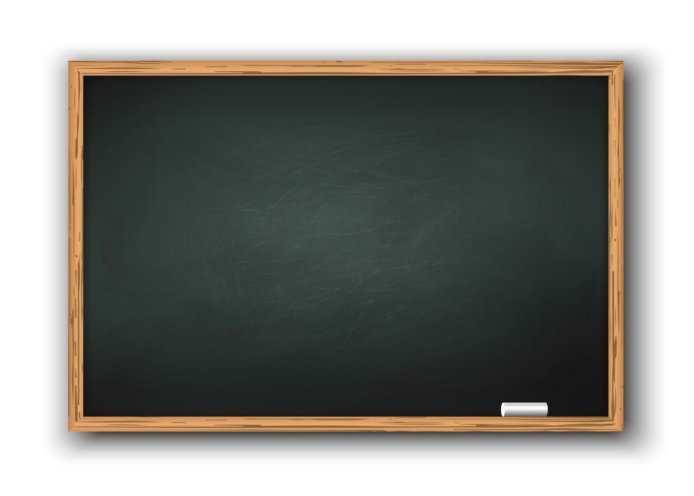 Blackboard with wooden frame vector