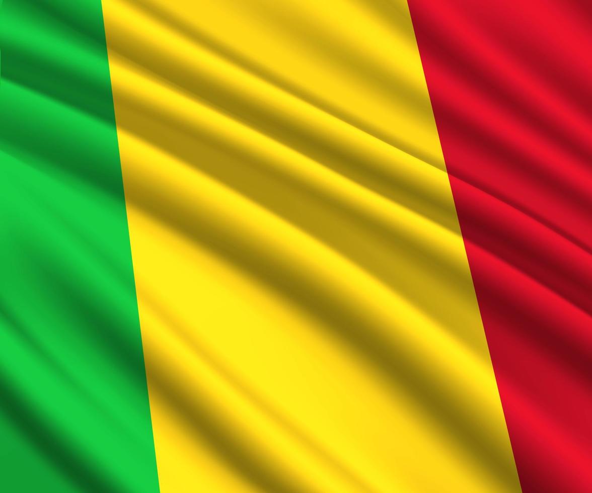 3d waving flag vector