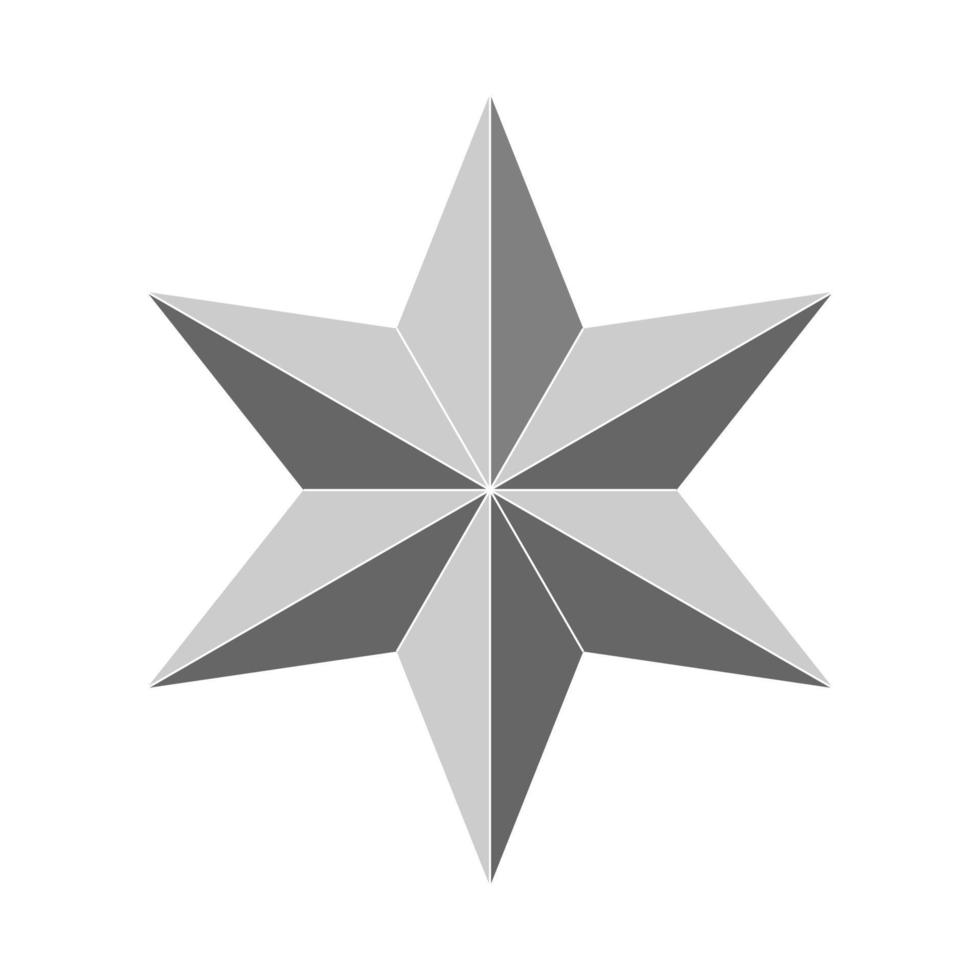 3d beveled star vector