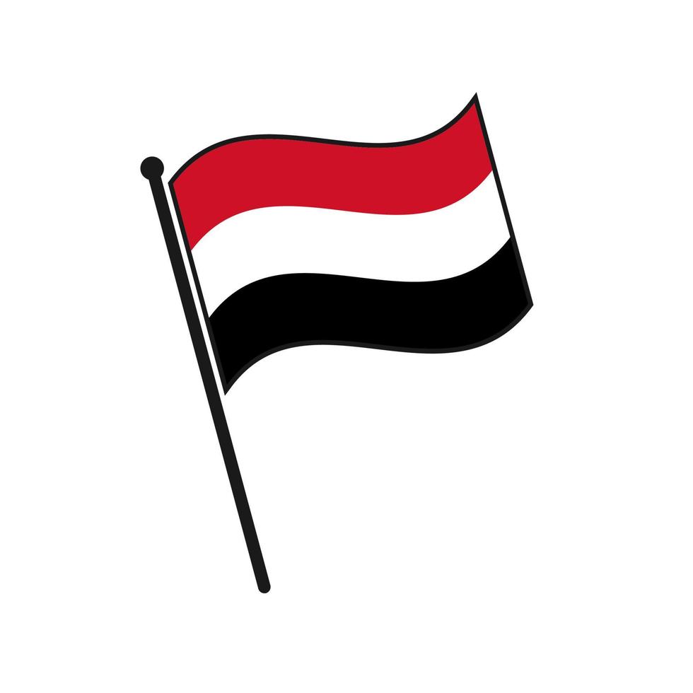 Simple flag isolated vector
