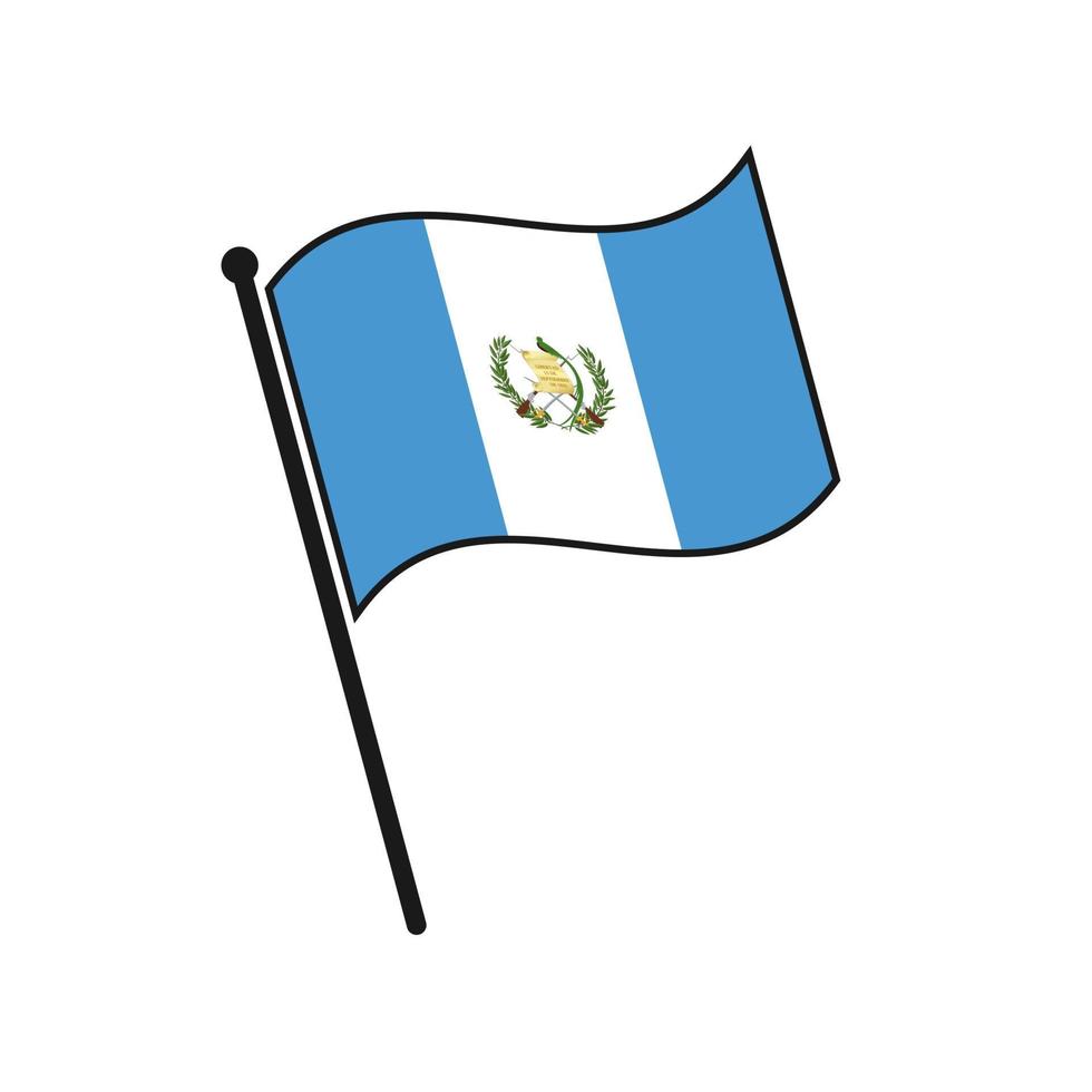 Simple flag isolated vector