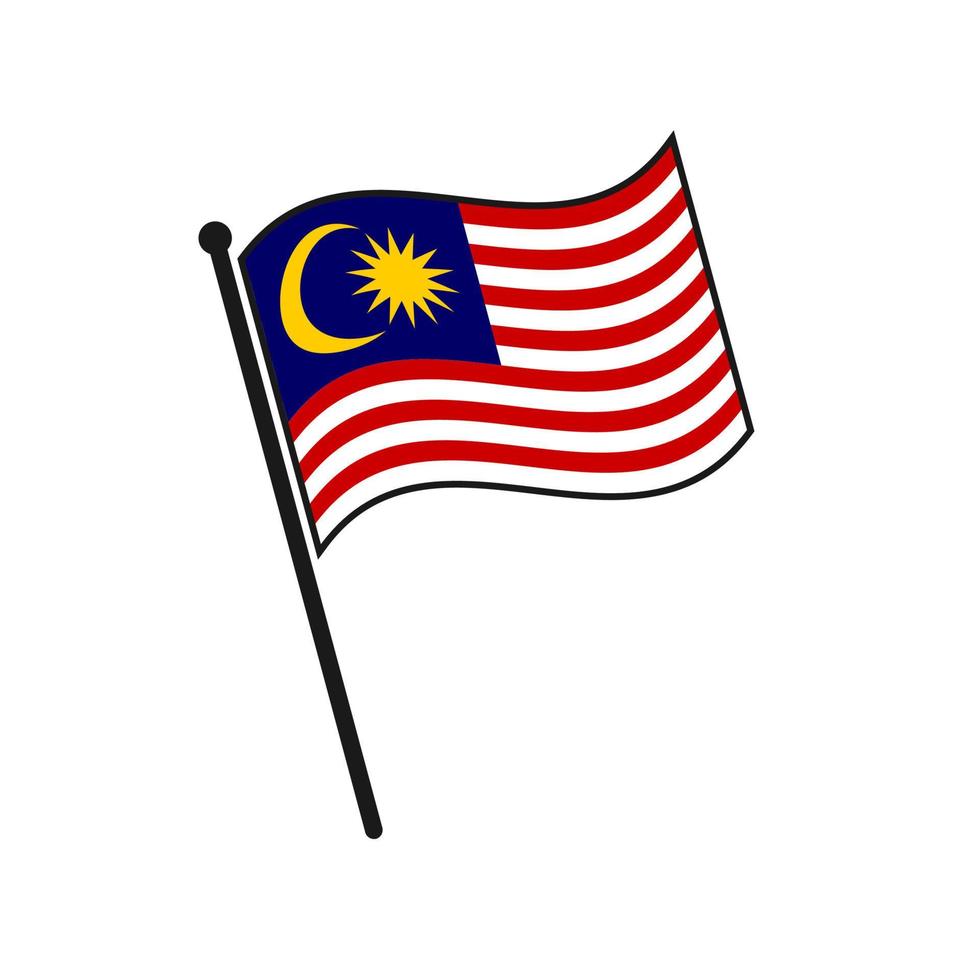 Simple flag isolated vector
