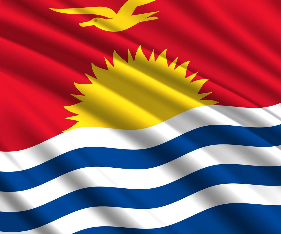 3d waving flag vector