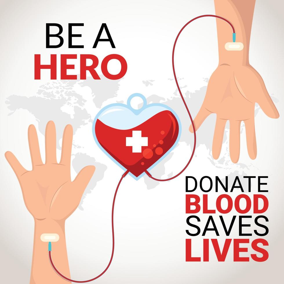 Blood Donor Public Service Announcement Concept vector